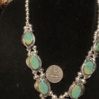 Native Jeweler Genuine polished BLUE GEM Turquoise Squash Blossom Necklace — photo 4