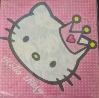 Hello Kitty Pastell Partygeschirr Beutetüten Luftballons Servietten Lizenziert