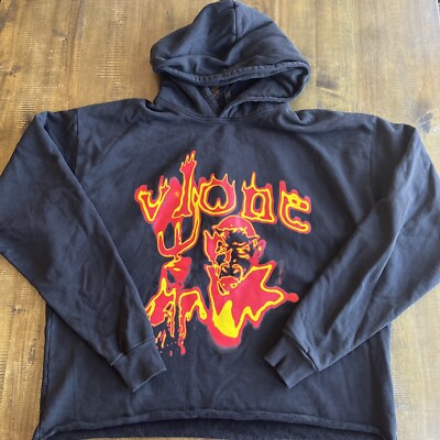 Vlone Devil Spit Black Hoodie Size Medium Men Hypebeast Hip Hop Grunge  Style USA