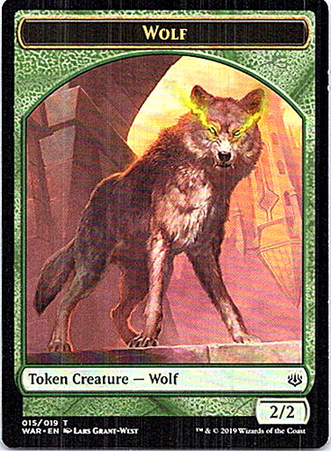 Wolf Token (015) War of the Spark MTG Magic The Gathering LP