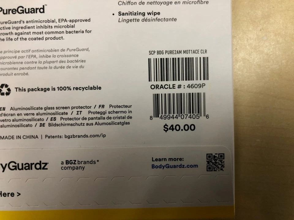 3X Protector de pantalla de vidrio templado BodyGuardz Pure2 para Motorola one 5G ACE Foto 3 de 3