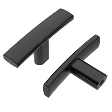 10 Pack Matt Black Cabinet Knobs 2 Inch50mm Diameter Arch Cabinet Kitchen Har...