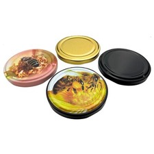 60x Wymienna pokrywa Pokrywa śrubowa Metalowa pokrywa do szkła 250g Twist Off 66mm