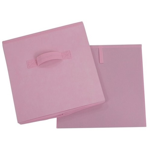 6 PACK Mainstays Collapsible Cube Fabric Storage Bins (10.5" x 10.5"),Pink Puff - Picture 5 of 6