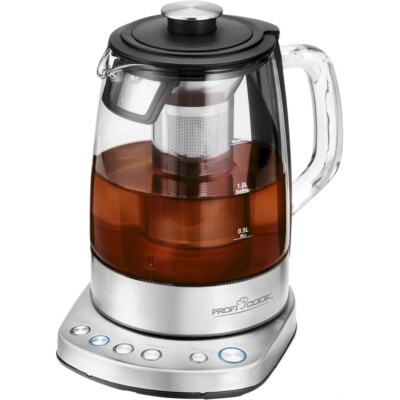 ProfiCook PC-WKS 1167 G Wasserkocher edelstahl/glas WiFi-Steuerung 2200 Watt NEU