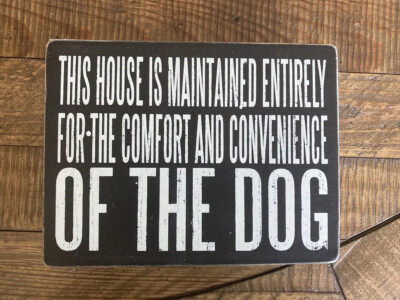 Primitives by Kathy  Pawprint Trimmed Box Sign, 7.5'' X 5.75 , Dog Comfort House