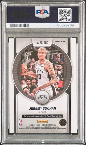 2023 Panini Mosaic Jeremy Sochan San Antonio Spurs RC Auto PSA10 From JP #RS-SOC - Picture 2 of 24
