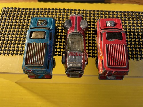 3-1980 KENNER 1/64 USED MADE HONG KONG FORD VANS-RACE CAR L-1027 RARE HTF - Picture 5 of 9