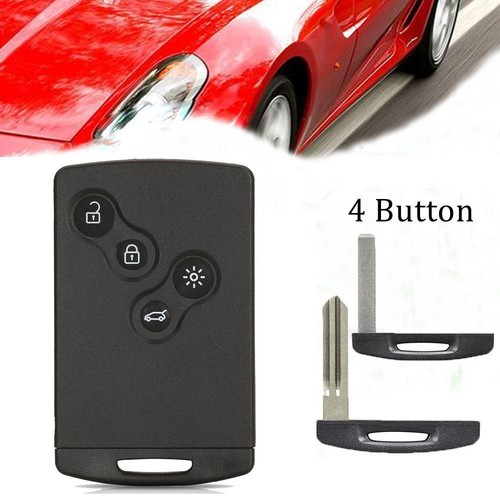 HIBEYO Custodia Chiave Per Renault - In ABS E Fibra Di Carbonio - Protezione Antiurto Per Megane, Scenic, Clio, Captur, Koleos - Con Portachiavi