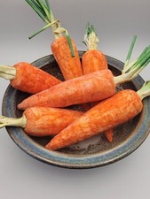 Artificial Carrots Fake Decor Crafts Staging Vegetables 10" Set of 6