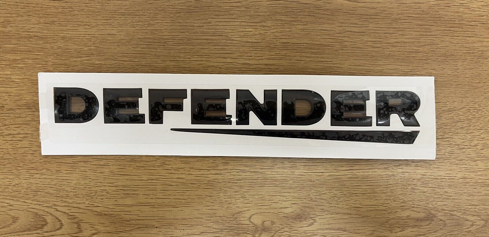 Defender Matte Black Rear ABS Lettering Raised 3D