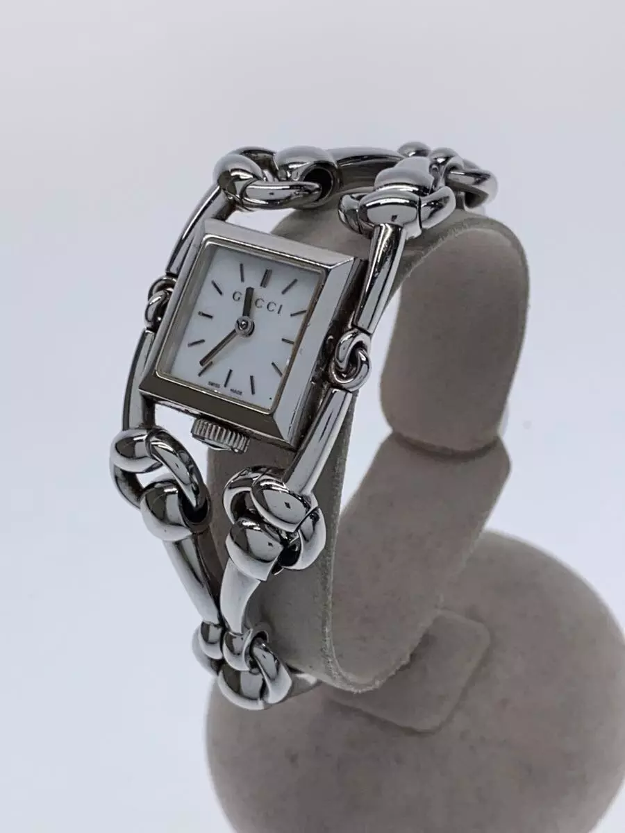 Montre Gucci 116,5 Quartz Femme Cadran Blanc Fabriqué Suisse Carré Du Japon Occasion