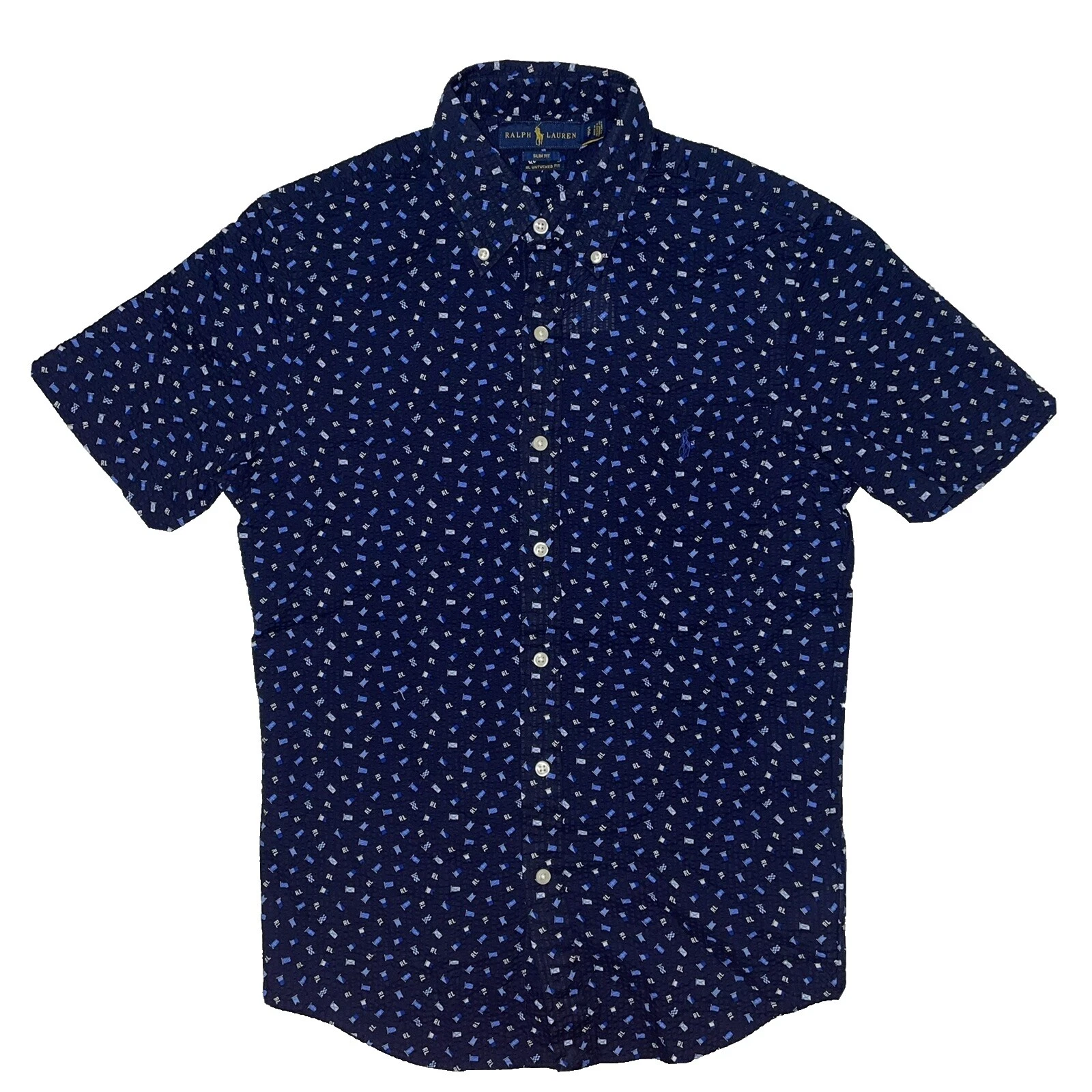 Ralph Lauren Regular Size S Short Sleeve Casual Button-Down Shirts for Men