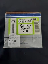 MIDWEST FASTENER MF 1/4"-20 x 1-3/4" 01054 Carriage Bolts (70 pcs Partial)