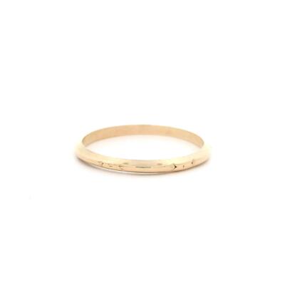 Antiker massiver 14k Gelbgold 1,7 mm zierlicher schmaler vorsteckbarer Bandring