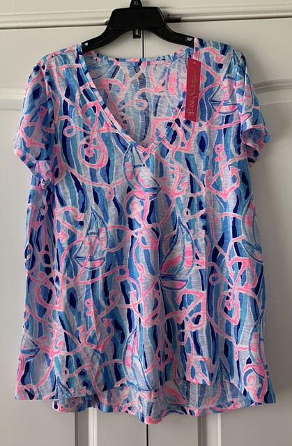 lilly pulitzer etta v neck top