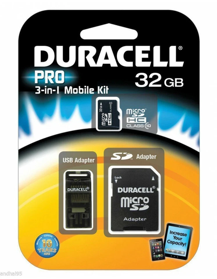 Carte Mémoire Micro SD DURACELL (16Go, 32Go) Sandisk, Dan-elec NOKIA, HTC GOPRO - Image 2 of 3