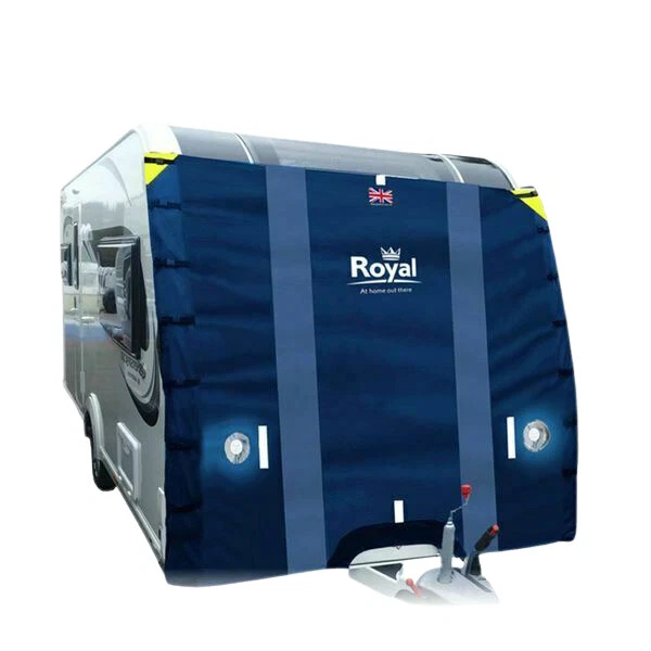 Royal Premium Caravan Front Towing Cover Protector Universal With LED Lights