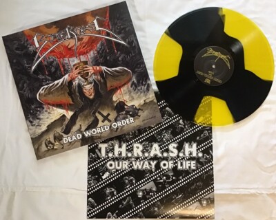 Bitterness  Dead World Order  radioactive black yellow LP [old school Thrash]