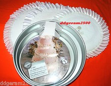 Wilton Wedding ~ 12" inch Round 4 Tier Cake Pan Set NIB 2" inches deep