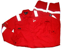 Traverrse FR Coveralls Mens Size 44 Red Fire Resistant Reflective Stripes