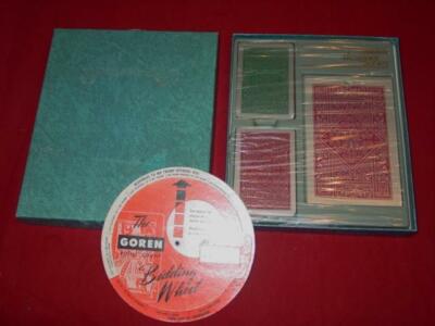 CONGRESS BRIDGE Designer Series 2-Deck Playing Cards + Pad & Goren Bridge Wheel