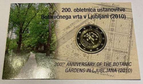 2 Euro Coincard PP Slowenien 2010, Ljubljana - 200 Jahre Botanischer Garten - Bild 1 von 2