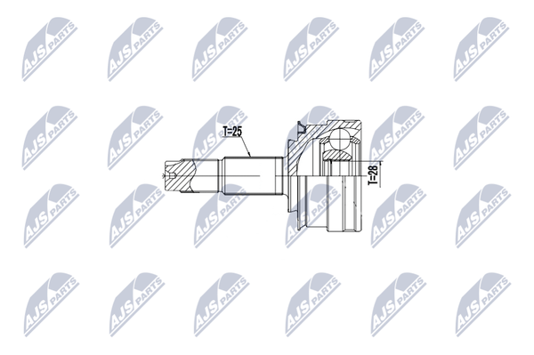 NTY NPZ-DW-035 Gelenksatz Antriebswelle Radseitig, Vorderachse Links,-image