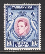 M24916 Kenya Uganda and Tanganyika 1938 SG149 KGVI: 10/- purple & blue. LMM