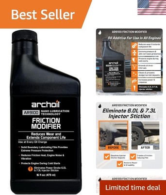 AR9100 16oz Oil Additive - Smooth Operation & Cold Start Fix for All Engines