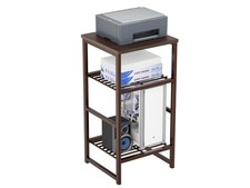 3 Tier Printer Desk Stand, Spacious Floor Mount, Metal, Industrial, Printer T...