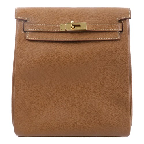 HERMES PHW Vintage Kelly Ado Backpack Rucksack Veau Epsom Leather Gold