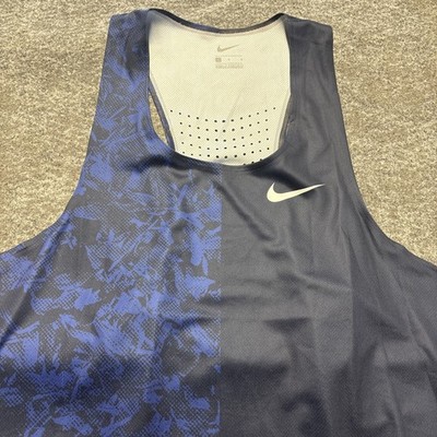 ナイキ　NIKE Raceday Elite singlet Nike Digital Race Day Elite Running Singlet Track Men's Large Blue