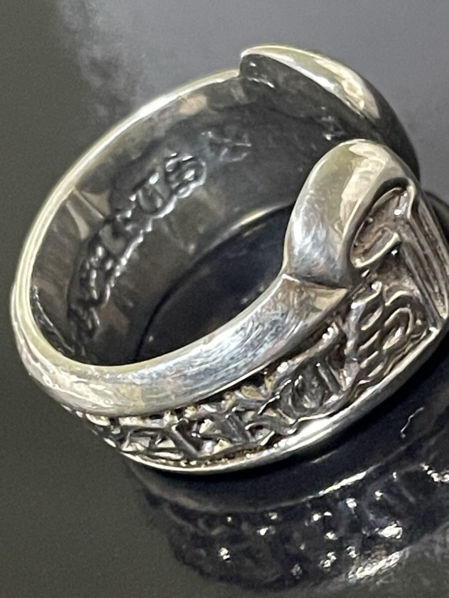 Chrome Hearts Scroll Label Small Ring, Size 9, St… - image 3