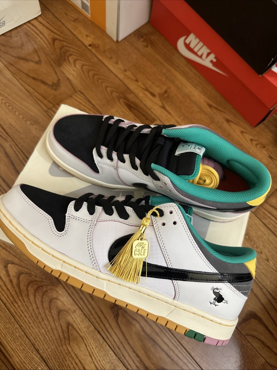 Size 12 - Nike SB Dunk Low Pro CSEF WHITE AND BLACK In Hand New 