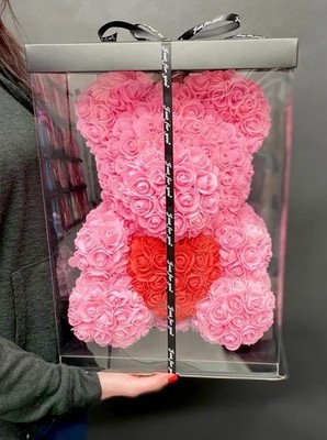 Flower Floral Foam Rose Teddy Bear Romantic Valentine's Day Gift USA SELLER