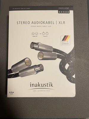 Wie Neue Inakustik Stereo Audiokabel XLR (0,75 M) Exzellenz (280   Gekostet )