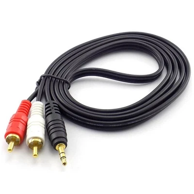 Cable Audio Estereo Mini Jack 3.5mm macho a 2 RCA macho 3 Metros MiniJack 2RCA