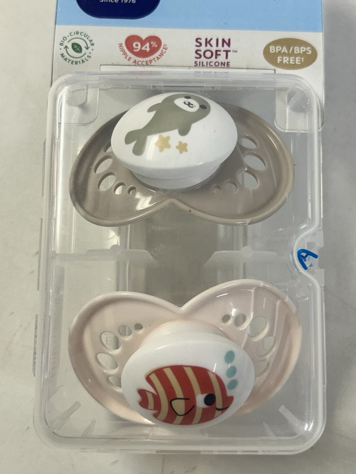 Mam Original Skin Soft Silicone Nipples Pacifiers 2pc 16+ Months Baby Binkies