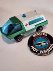 1969 Hot Wheels Redline HEAVYWEIGHTS AMBULANCE - Green - One Owner + Button