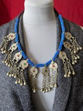 Kuchi Coin Pendant Necklace Vintage Tribal Jewelry 21254 