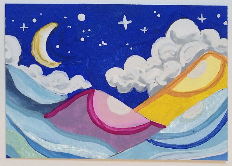 WONDERLAND Dreamy Original Gouache Painting ~ Free Shipping & Bonus Included ♡