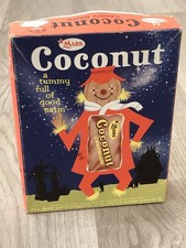 1950s MARS HALLOWEEN COCONUT CANDY STORE DISPLAY BOX WITH MASK 