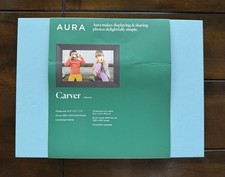 AURA CARVER GRAVEL DIGITAL PICTURE FRAME   OPEN BOX 