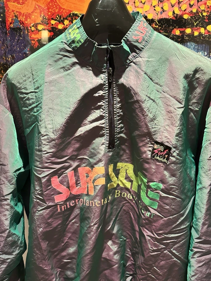 Surf Style Windbreaker Adult Large Interplanetary Body Gear Iridescent Jacket L - Image 2 of 4