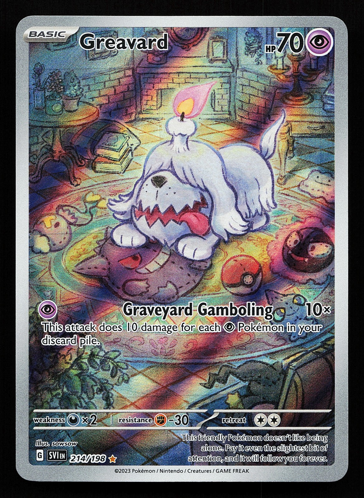 Greavard 214/198 Illustration Rare Scarlet & Violet Base Pokémon Card