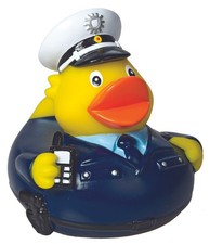 Polizist Polizei Berufsente Quietscheente Badeente ca. 8 cm gross