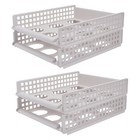 2pcs Stapelregale Schrank Aufbewahrungsbehälter Klappkleidungs Organizer Korb