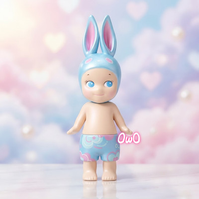 Sonny Angel Follow Your Heart Series Blue Rabbit Figure Pearlescent New Sealed