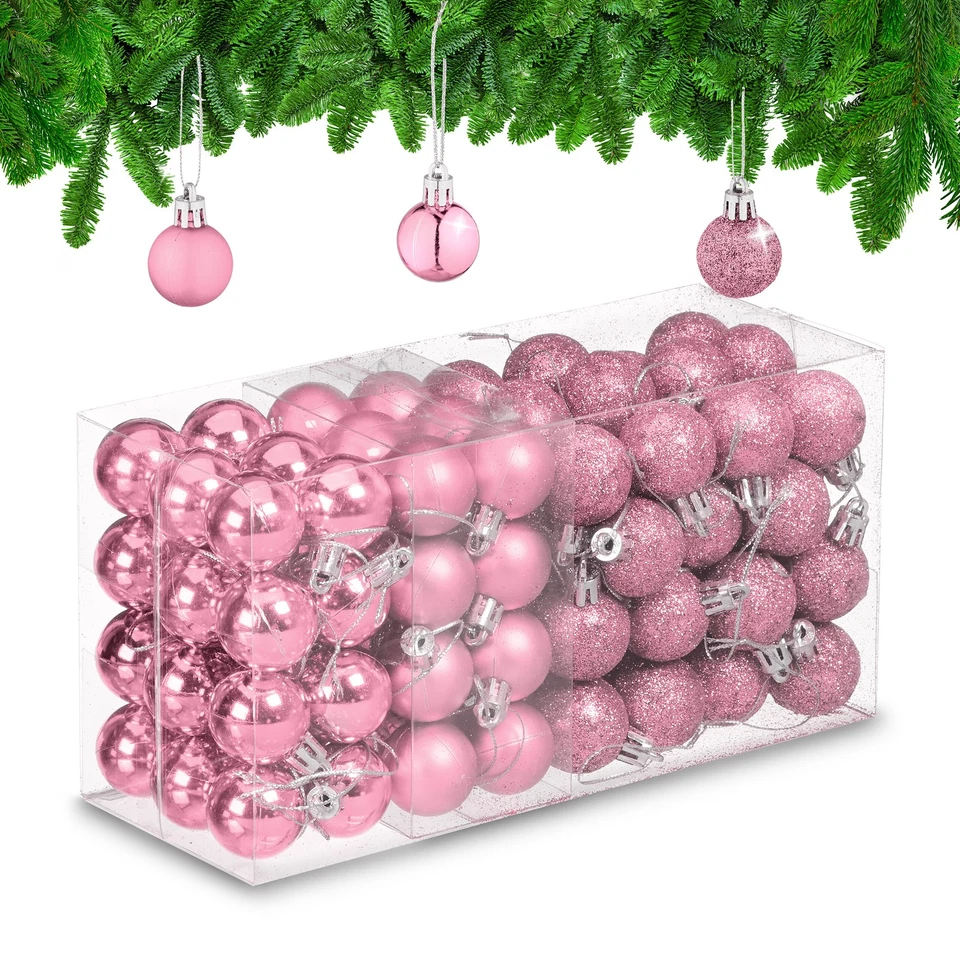 Weihnachtskugeln Christbaumschmuck Baumkugeln Weihnachtsbaumkugeln 96er Set - Bild 2 von 4